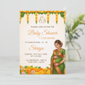 Traditional Indian Baby Shower Invitation 招待状 (スタンド正面)