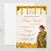Traditional Indian Baby Shower Invitation 招待状 (正面/裏面)