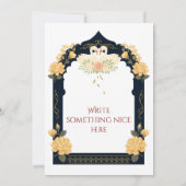 Traditional Indian Floral Wedding Invitation  招待状 (裏面)