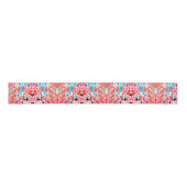 Traditional Japanese Kimono Floral Pink Blue Red  グログランリボン (正面)