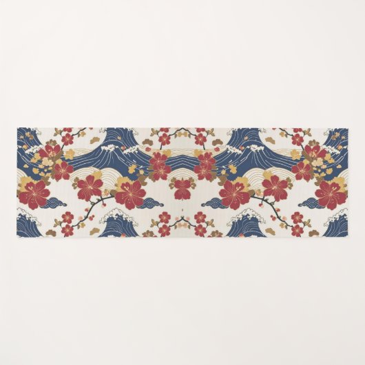 Traditional Japanese Kimono Pattern ヨガマット (正面(横))