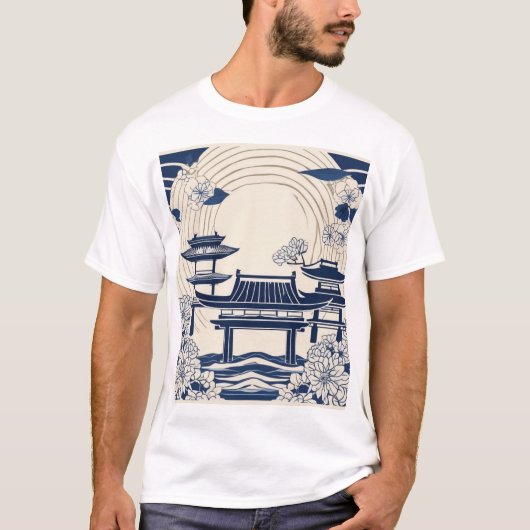 Traditional Japanese Pattern Design 0028 Tシャツ (正面)