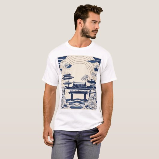 Traditional Japanese Pattern Design 0028 Tシャツ (正面フル)