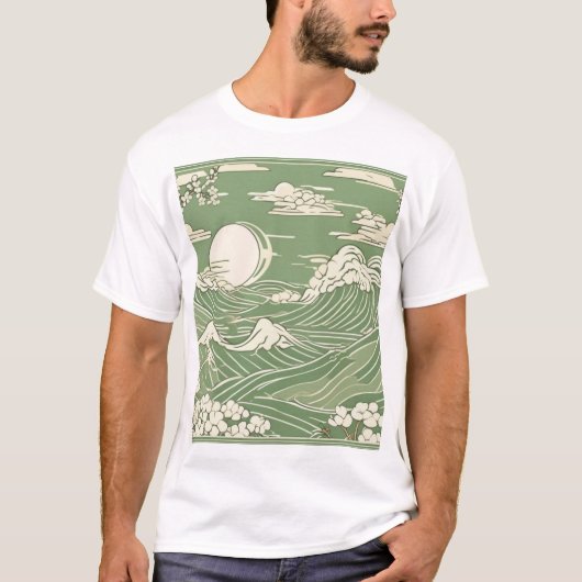 Traditional Japanese Pattern Design 0038 - Authent Tシャツ (正面)