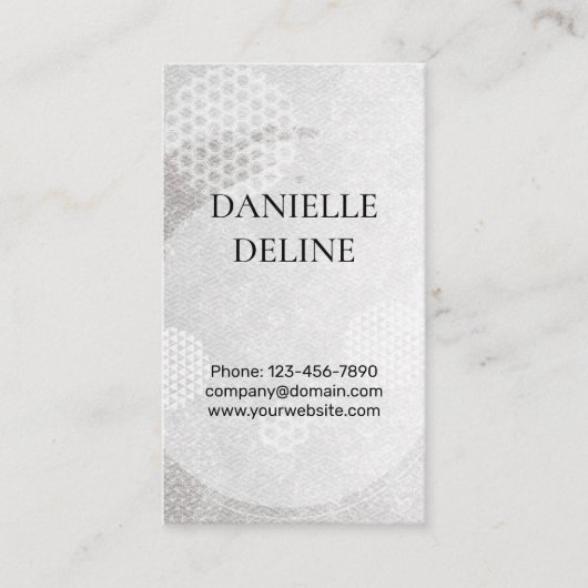 Traditional Japanese pattern Modern art silver 名刺 (正面)