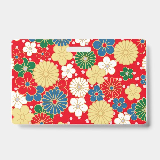 Traditional Japanese Patterns バッジ (正面)