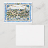 Traditional Judaica invitation to a Bris エンクロージャーカード (正面/裏面)