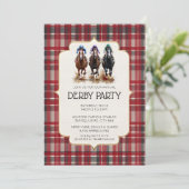 Traditional Kentucky Derby Invitation Red Tartan P 招待状 (スタンド正面)
