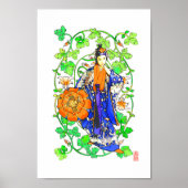 Traditional kimono in Okinawa Japan ポスター (正面)