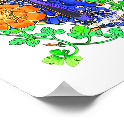 Traditional kimono in Okinawa Japan ポスター (角)