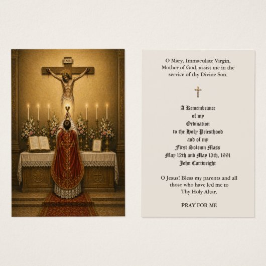 Traditional Latin Mass Chalice Elevation Priest  (正面&裏面)