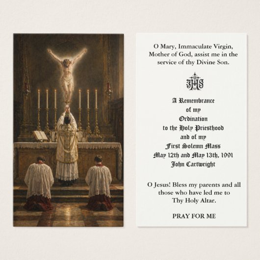 Traditional Latin Mass Ordination Remembrance (正面&裏面)