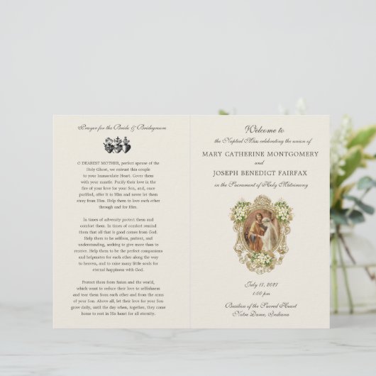 Traditional Latin Mass Wedding Program (スタンド正面)