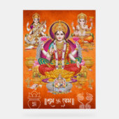 Traditional Laxmi Mata Poster アクリルサイン (正面)