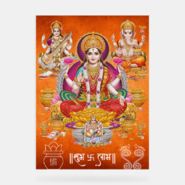 Traditional Laxmi Mata Poster アクリルサイン