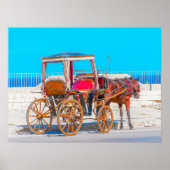 Traditional Maltese Horse Carriage (Karozzin) in V ポスター (正面)