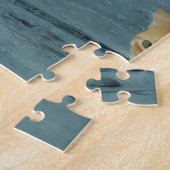 Traditional Man Walking Cobblestone Street ジグソーパズル (側面)