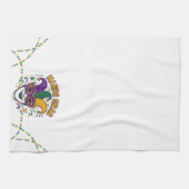 Traditional Mari Gras colored mask キッチンタオル (横)