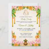 Traditional Marigold Kalyanam Invitation Card 招待状 (正面)