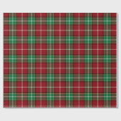 Traditional Maroon and Emerald Green Tartan Plaid ラッピングペーパー (フラット)