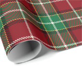 Traditional Maroon and Emerald Green Tartan Plaid ラッピングペーパー (ロールコーナー)