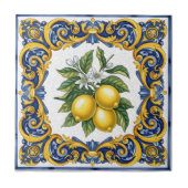 Traditional Mediterranean Majolica Lemon タイル (正面)