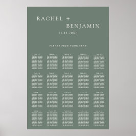 Traditional Minimalist Simple Wedding Sage Green ポスター
