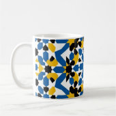 Traditional Moroccan Zellige Geometric Pattern  コーヒーマグカップ (左)