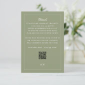 Traditional Moss Green QR Code Details エンクロージャーカード (スタンド正面)