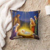 Traditional Nativity Holy Family クッション (ブランケット)