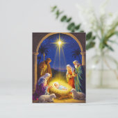 Traditional Nativity Holy Family ポストカード (スタンド正面)