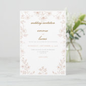 Traditional Norwegian Rosemaling Wedding Invitatio 招待状 (スタンド正面)