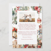 Traditional Nutcracker Christmas Photo Card シーズンカード (裏面)