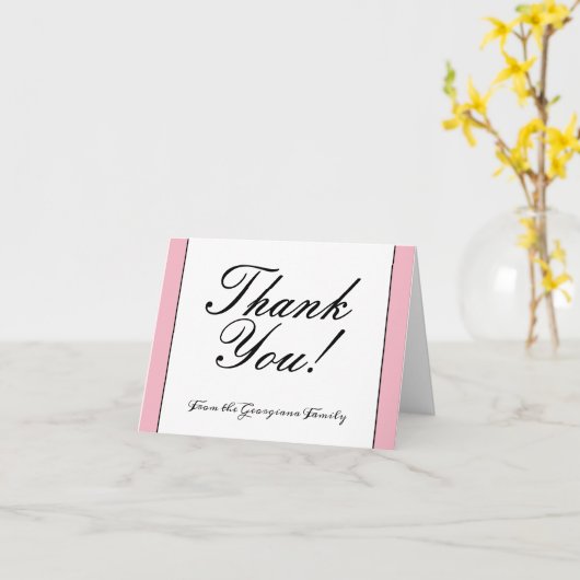 Traditional & Old Fashioned "Thank You!" カード (黄色い花)