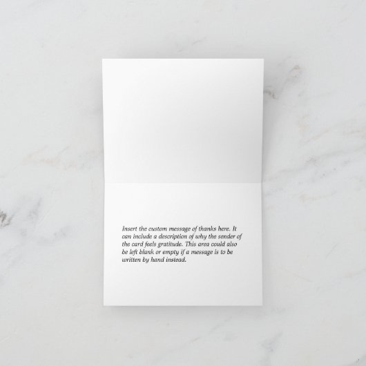 Traditional & Old Fashioned "Thank You!" カード (内部)