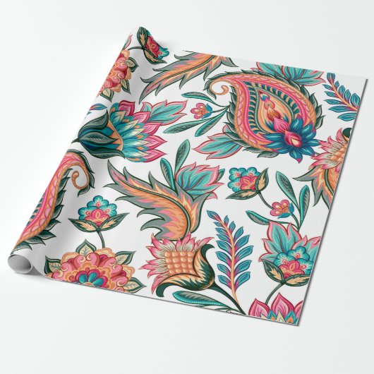 Traditional oriental seamless paisley pattern. Vin ラッピングペーパー (アンロールド)