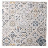 Traditional ornament Portuguese and Spanish Boho  タイル (正面)