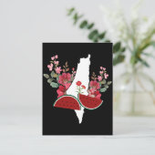 Traditional Palestine elements in palestine map ポストカード (スタンド正面)