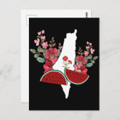 Traditional Palestine elements in palestine map ポストカード (正面/裏面)