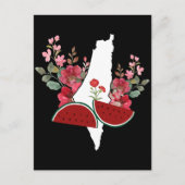 Traditional Palestine elements in palestine map ポストカード (正面)