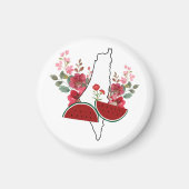 Traditional Palestine elements in palestine map マグネット (正面)