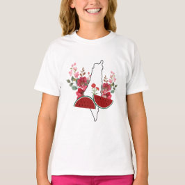 Traditional Palestine elements in palestine map Tシャツ