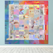 Traditional Patchwork Geometric Home Decor キャンバスプリント (インサイチュ (ウッドフロア))