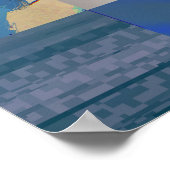 Traditional Patchwork Geometric Home Decor ポスター (角)