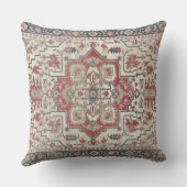 Traditional Persian Anatolian Red Octagonal Floral クッション (裏面)
