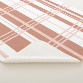 Traditional Plaid Coral Blends and White シェルパブランケット (3/4)