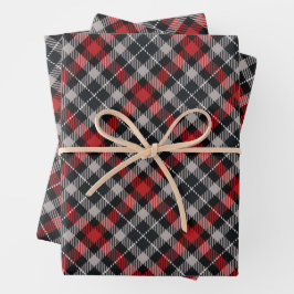 Traditional plaid in red and black. ラッピングペーパーシート