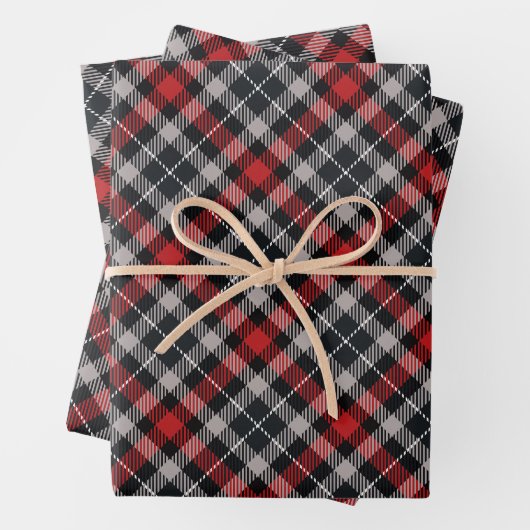 Traditional plaid in red and black. ラッピングペーパーシート (インサイチュ)