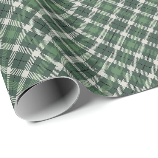 Traditional plaid in shades of  green ラッピングペーパー (ロールコーナー)