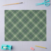 Traditional plaid in shades of  green 薄葉紙 (クラフト)